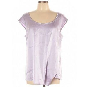 St. John Lavender Purple Sleeveless Scoop Neck Blouse